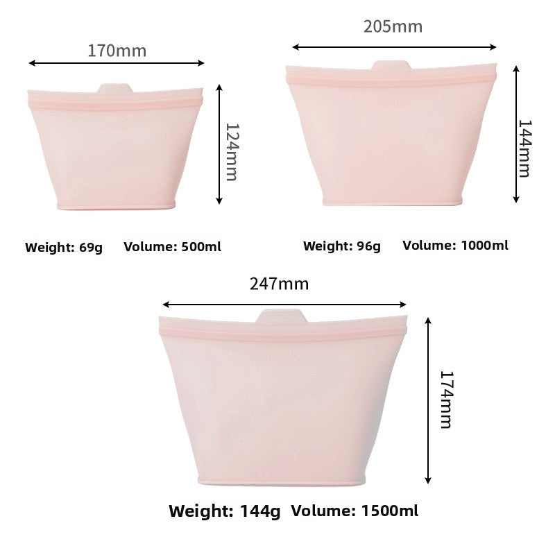 Food Grade Silicone Reusable Storage Bags