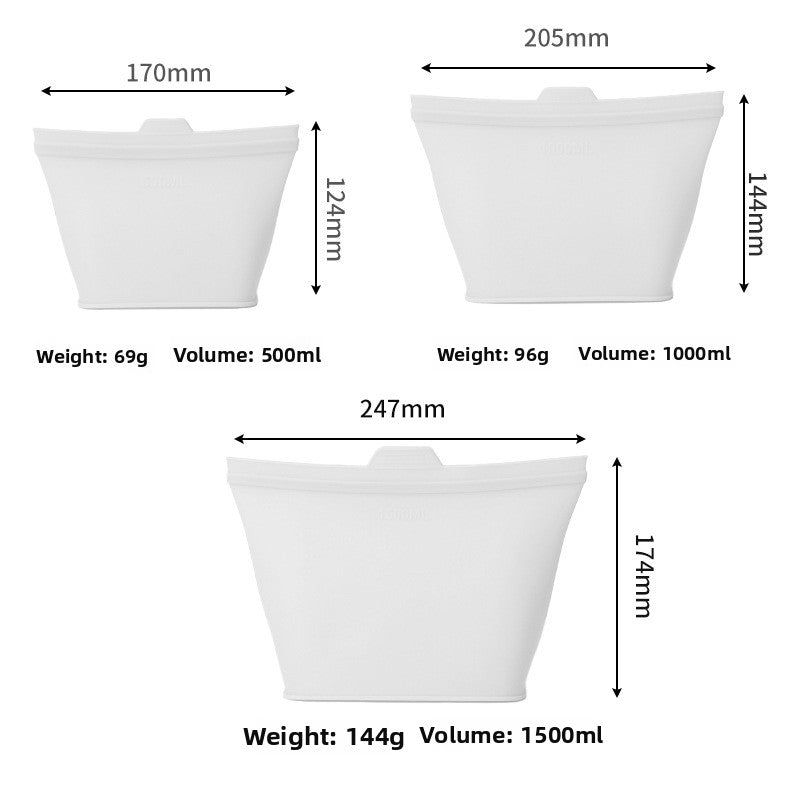 Food Grade Silicone Reusable Storage Bags