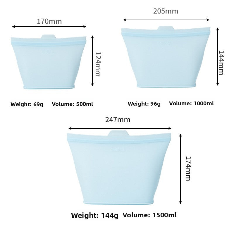 Food Grade Silicone Reusable Storage Bags